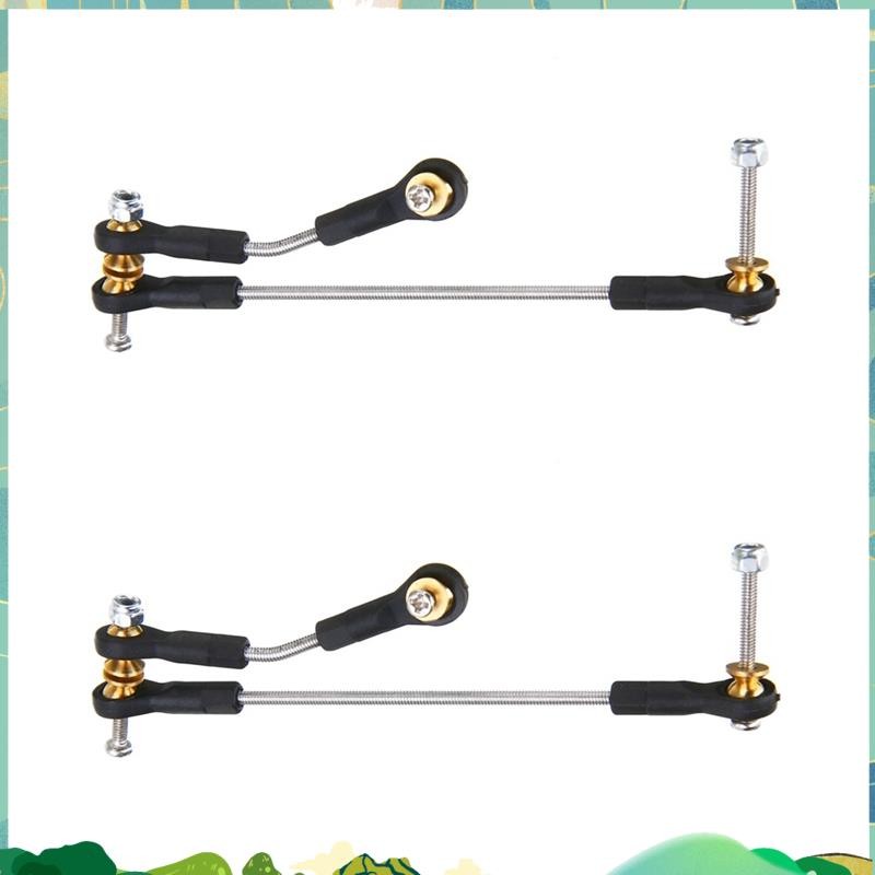 2 ชุด Rc รถพวงมาลัย Link ชุด RC รถอะไหล่พวงมาลัย Link ชุด Servo Link Rod พวงมาลัย Link สําหรับ C14 C