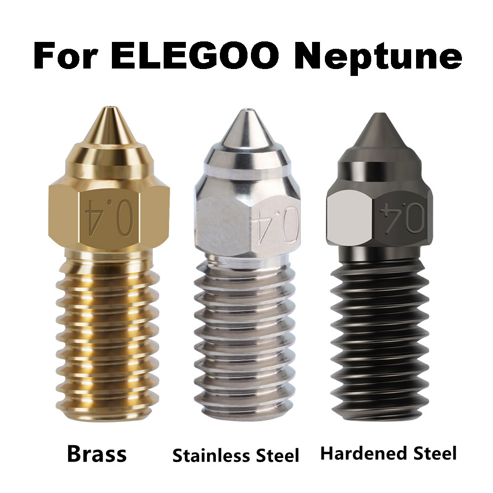 For ELEGOO Neptune 4 Hardened Steel Nozzles 1.75mm nozzle Length 18mm for elegoo Neptune 4 Pro 3D Pr