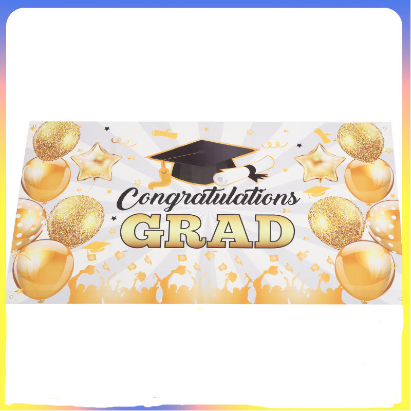 Worgeous School Celebration Style Graduation Party Banner Multi 1pack 72.8x43.3in