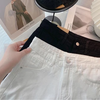 Vilaup - S-6XL Jean Shorts กางเกงยีนส์ ขาสั้น เอวสูง ไซส์พลัส ผู้หญิง