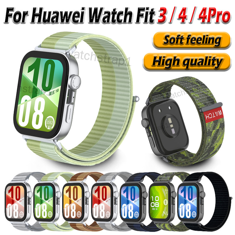 ใหม่สายไนลอนสําหรับ Huawei Fit 3 4 Pro นาฬิกา Huawei นาฬิกา Fit สายคล้องคอแฟชั่นผู้หญิงสําหรับ Huawe