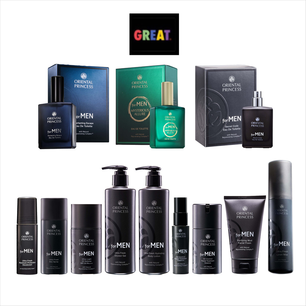 สำหรับผู้ชาย Oriental Princess for MEN Deodorant, Deo Spray, Linen Mist, Shower Gel, Body Lotion