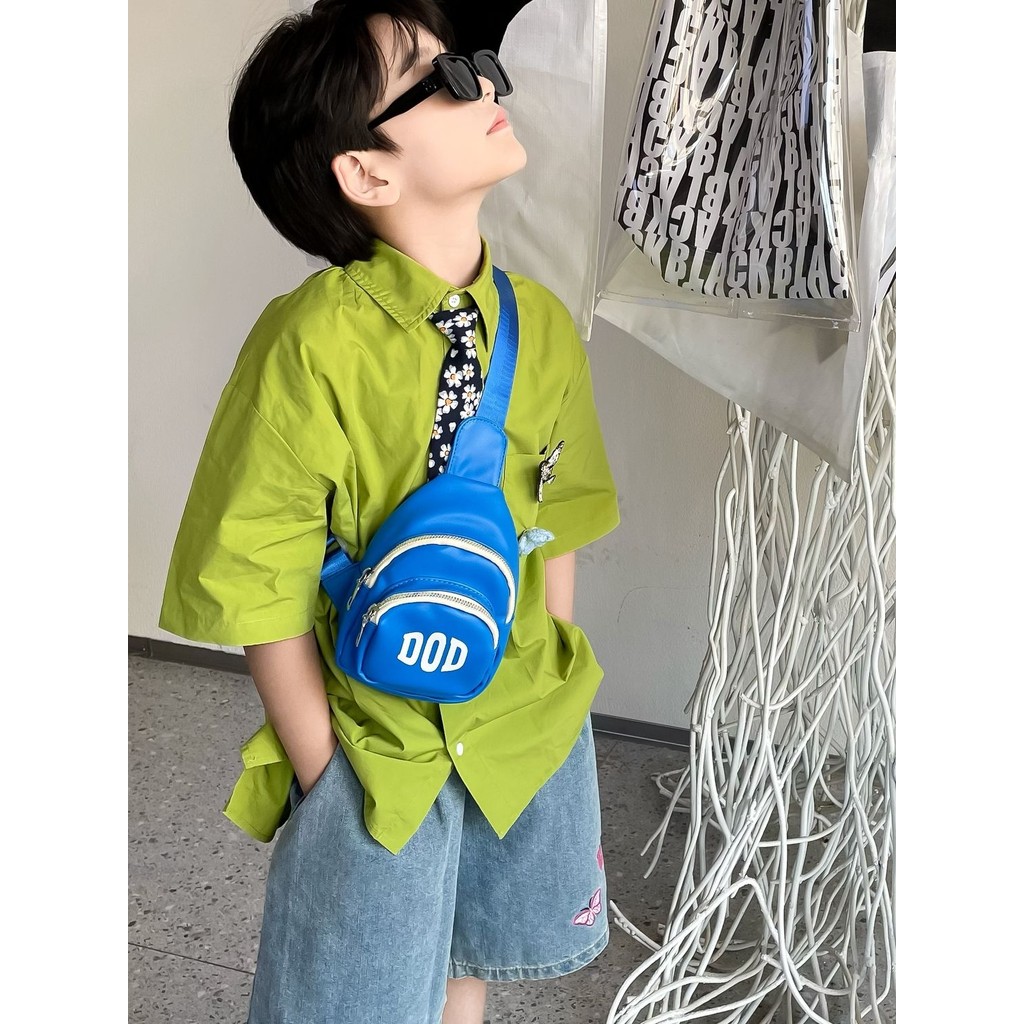 เวอร์ชั่นเกาหลี Boy Chest Bag Little Boy Shoulder Bag All-Match Boy Handed Diagonal Backpack Travel 