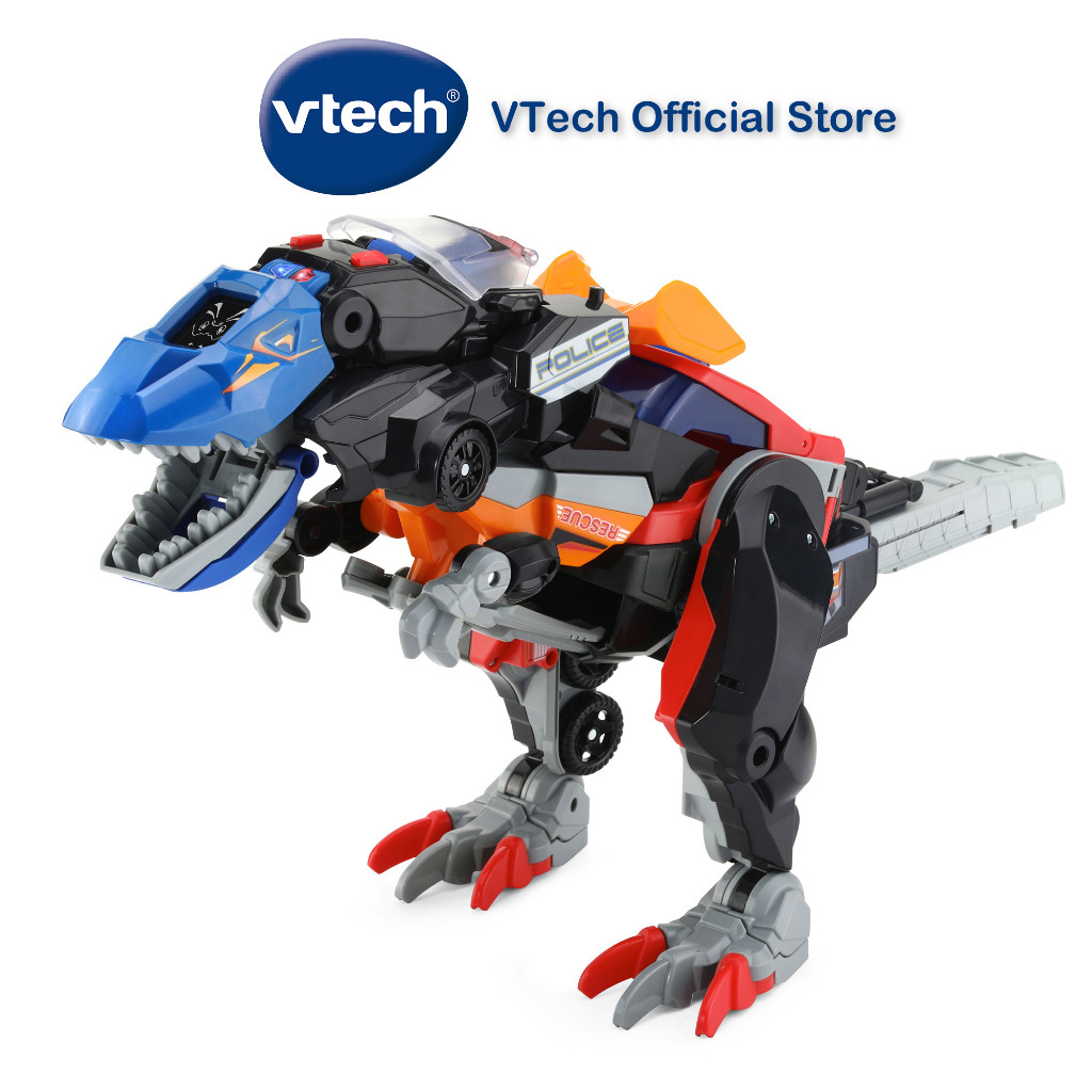 3-in-1 VTech Rescue T-Rex รวม Transformation ไดโนเสาร์ Dino ของเล่นรถดับเพลิงรถตํารวจเฮลิคอปเตอร์ T-Rex ของเล่นสําหรับชาย