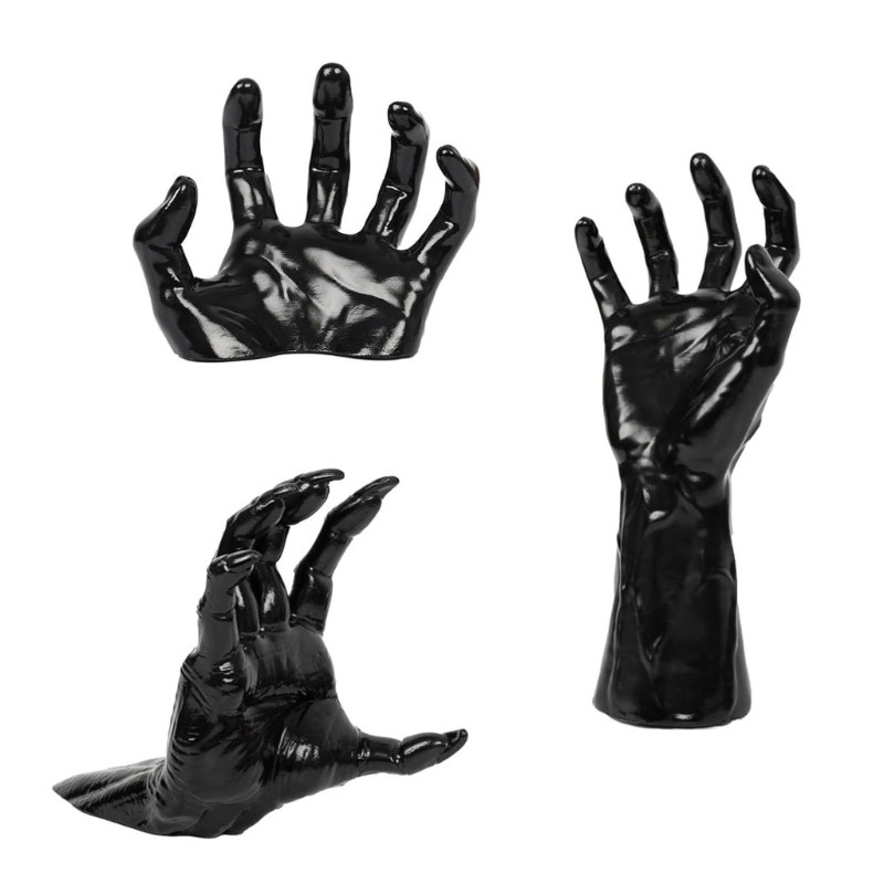 QQ* Ghostly Hand Holder ตกแต่งฮาโลวีน PVC ทนทานสําหรับ Party Shop Display