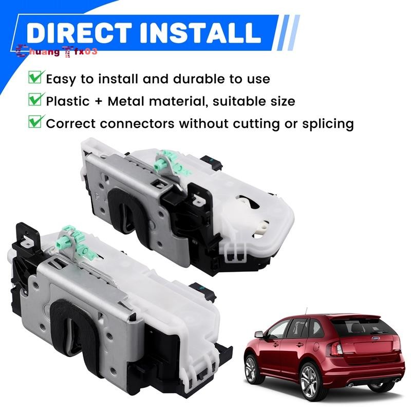 Chuangtfx031Pair ด้านหลังประตูล็อค Actuator Latch สีดําสําหรับ Edge 07-15 8T4Z-7826412-A 8T4Z-782641