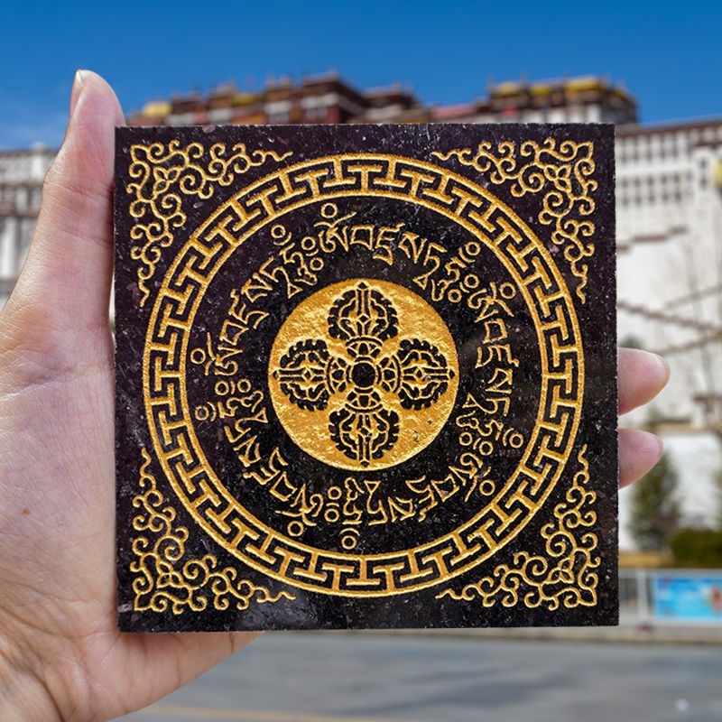 六字真言西藏玛尼石堆石敢当投放十相自在石刻石雕然石材Six Words of Truth: Xizang Mani Stone Dump20250802