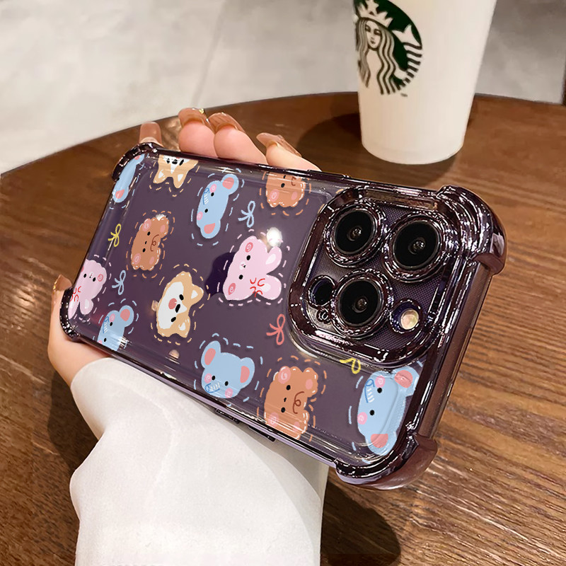 3 in1 สัตว์น่ารักสําหรับ Honor 400 Lite 400 PRO 100 PRO 200 300 PRO 300U เคสโทรศัพท์ Soft Anti fall กรณี - รูปที่ 4