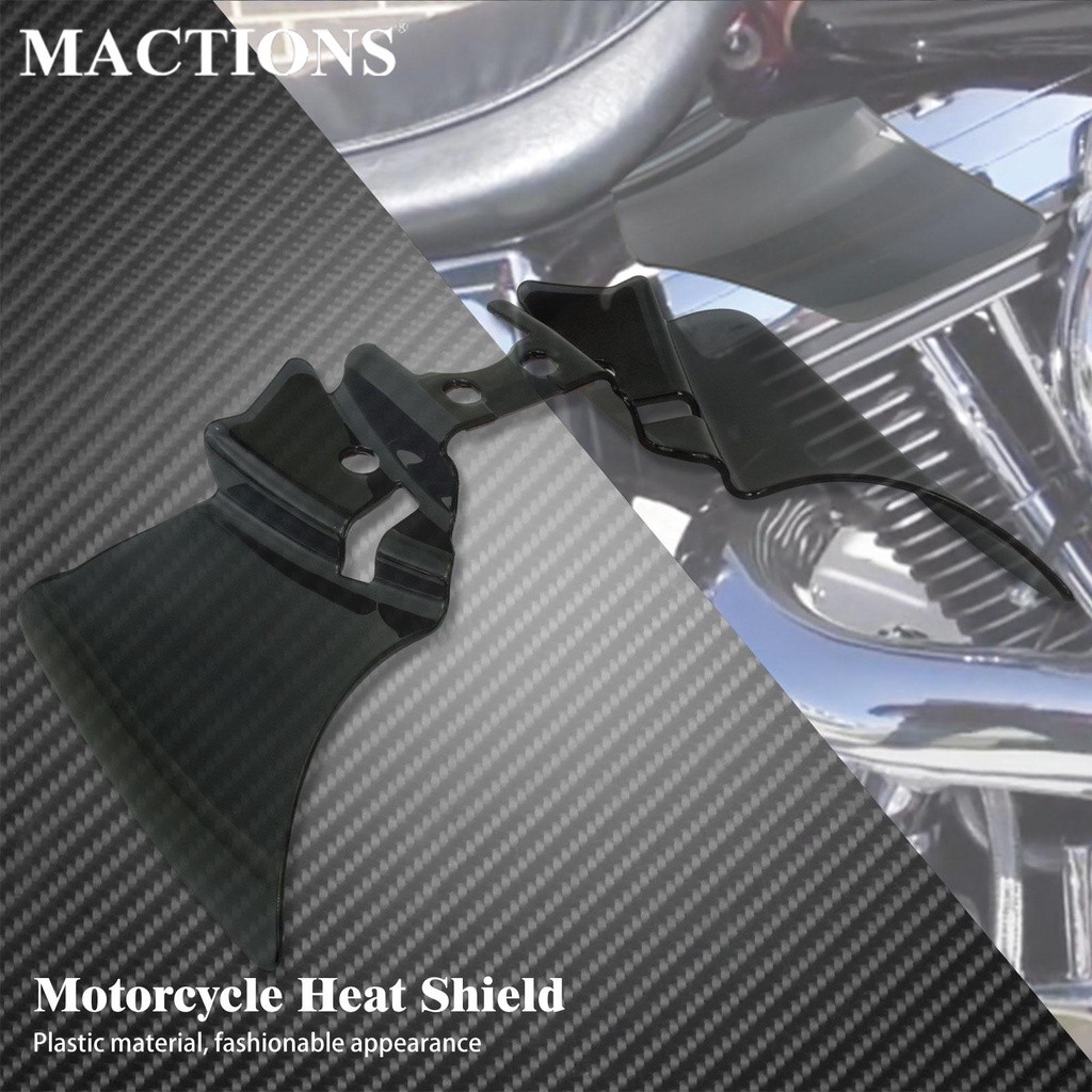 MAC Motorcycle Black Saddle Shield Heat Deflector For Harley Dyna FXD FXDWG Street Fat Bob Wide Glid
