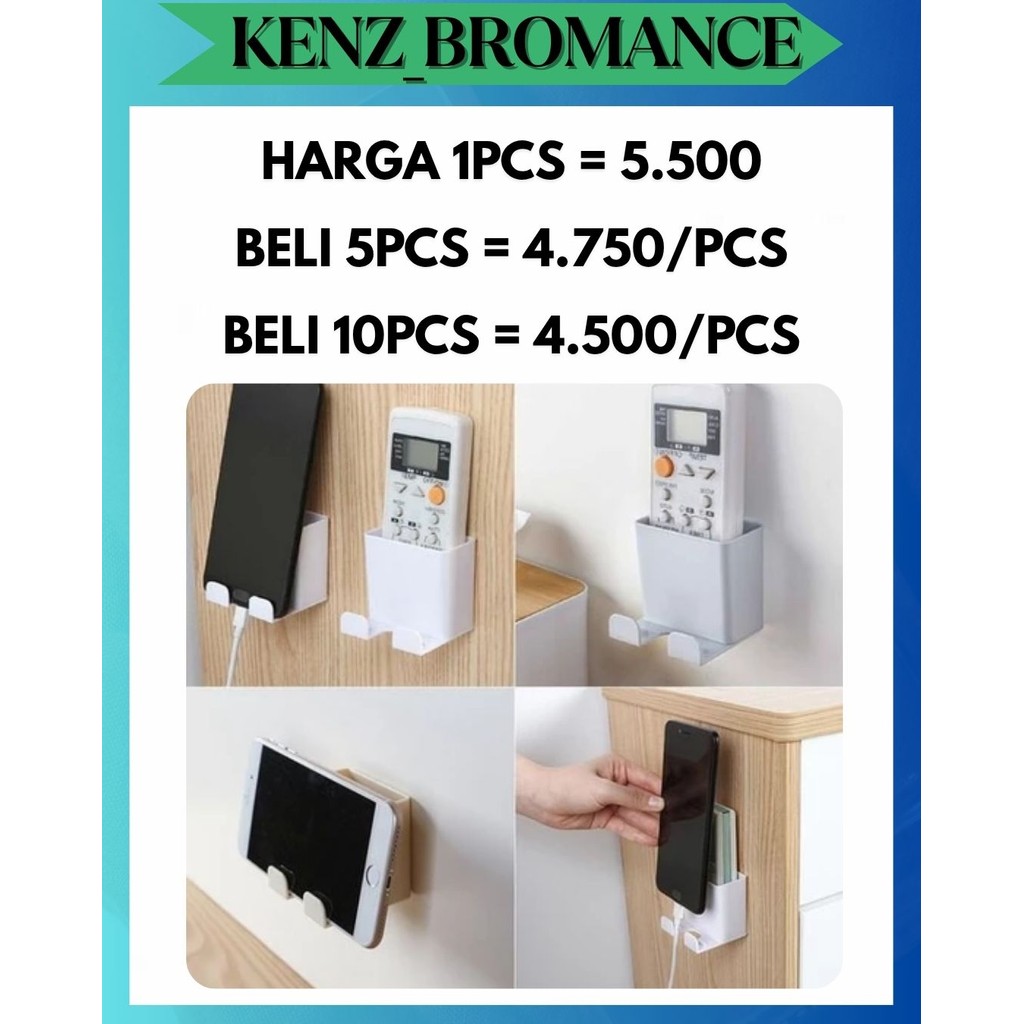 HP KENZ 2-IN-1 AC REMOTE HANGING RACK / 2-IN-1 MULTIPURPOSE CELLPHONE CHARGER HOLDER