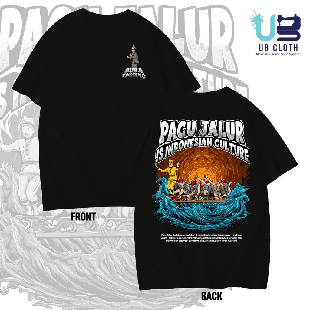 Pacu เสื้อยืด V2 อินโดนีเซียวัฒนธรรม Aura Farming Distro เสื้อผ้าฝ้าย Combed 24s