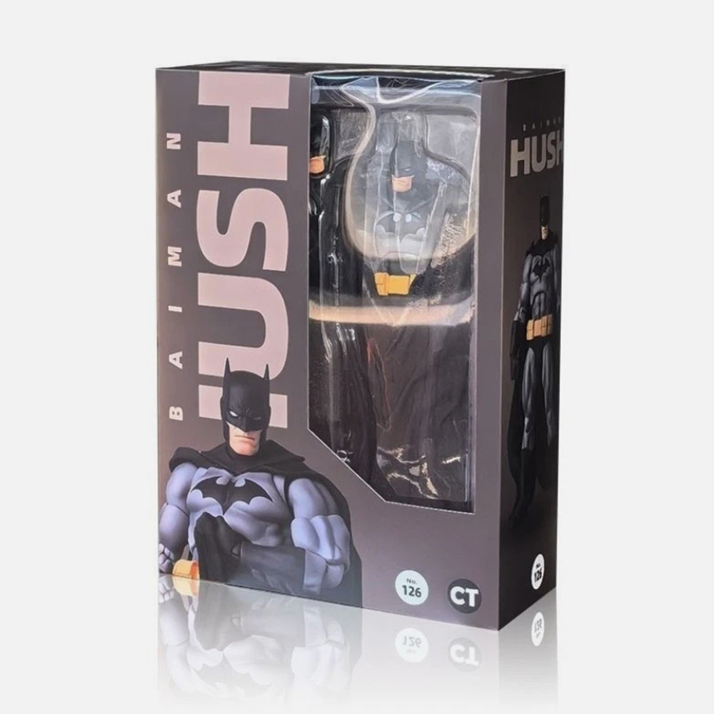 CT Toys Mafex 126 Batman Action Figures HUSH BLACK Ver Justice League Figurine The Dark Knight Colle