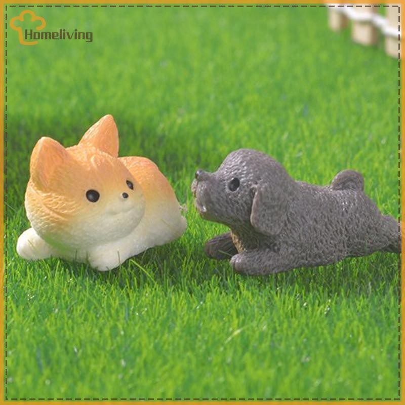 บ้าน 1PC อุปกรณ์โต๊ะ Figurines Miniatures น่ารักการ์ตูนจําลองสุนัข Micro ภูมิทัศน์เครื่องประดับสําหรับตกแต่งบ้าน TH - รูปที่ 5