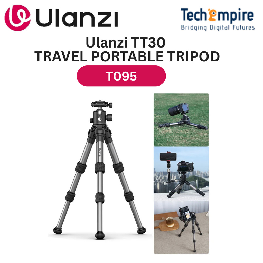 Ulanzi TT30 ขาตั้งกล้องน้ําหนักเบาพร้อม Quick Release Mount 360 Detached Ball Head สําหรับกล้อง DSLR
