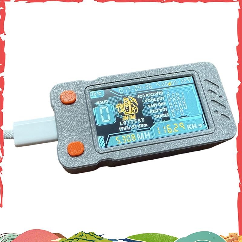 อัพเกรด Nerdminer Miner 117KH/S หน้าจอสี Mini Bitcoin BTC Miner BTC Solo Mining Miner Nerd Miner