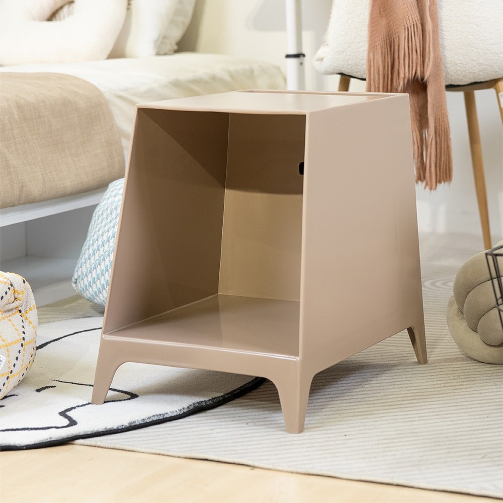 Koncept Furniture โต๊ะข้าง KC-PLAY รุ่น ROFY-D50/PP สีน้ำตาลอ่อน (36x49x46 ซม.)  แบรนด์ KONCEPT FURN