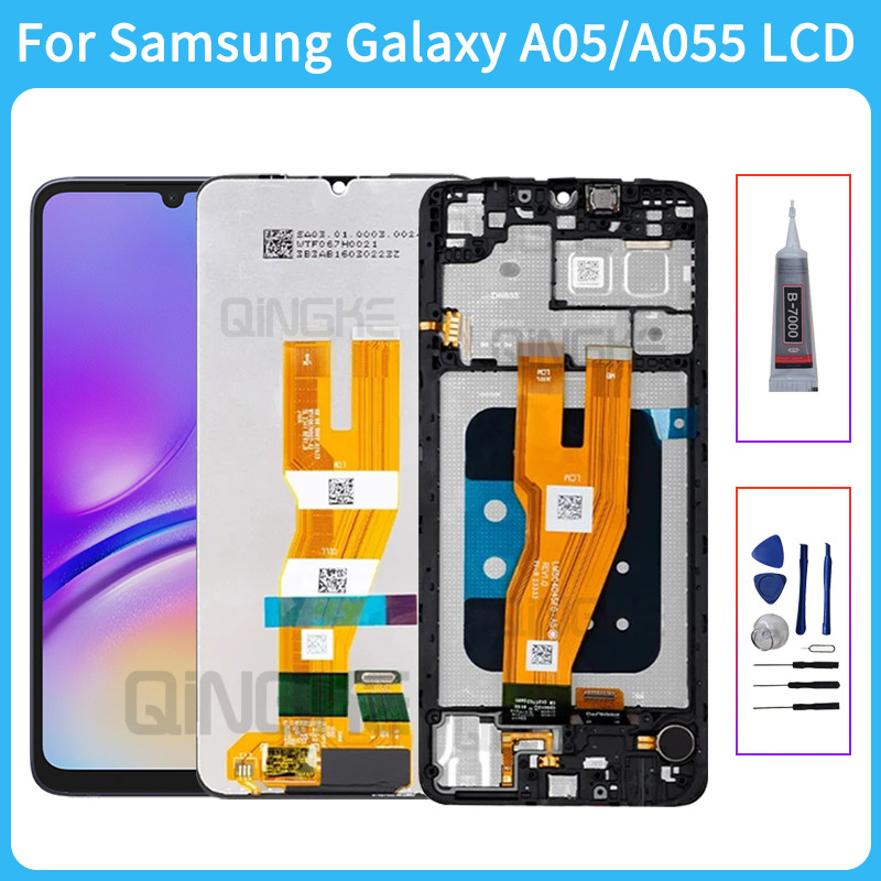 สําหรับ Samsung Galaxy A05 A055 LCD SM-A055F จอแสดงผล Touch Screen Digitizer Assembly สําหรับ Samsun