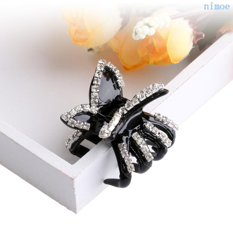 Nio ผีเสื้อคริสตัลดีไซน์คลาว พร้อมRhinstone สำหรับHair Pin และClamp ผมผู้หญิง