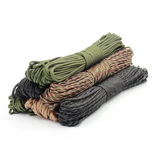 เชือกพาราคอร์ด ขนาด 10m 31m สำหรับการตั้งแคมป์ เชือกไนลอน Climbing rope 4mm เชือกสนาม สวยทนG3565