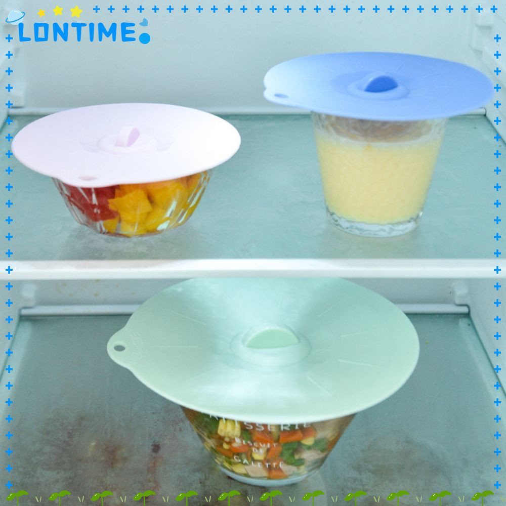 LONTIME 1 ชิ้นฝาปิดเก็บสด,ป้องกันฝุ่นทําความสะอาดง่ายปิดผนึกฝาครอบ,ซิลิโคนป้องกันการรั่วที่ทนทานมัลติฟังก์ชั่ป้องกันการรั่วไหลของฝาครอบครัวเก
