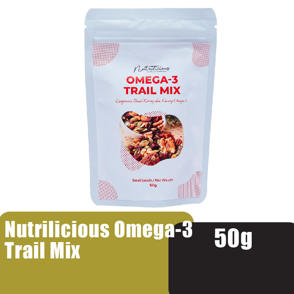 NUTRILICIOUS 3 Trail Mix Nuts ถั่วผสมและผลไม้แห้ง 50g HTM Pharmacy