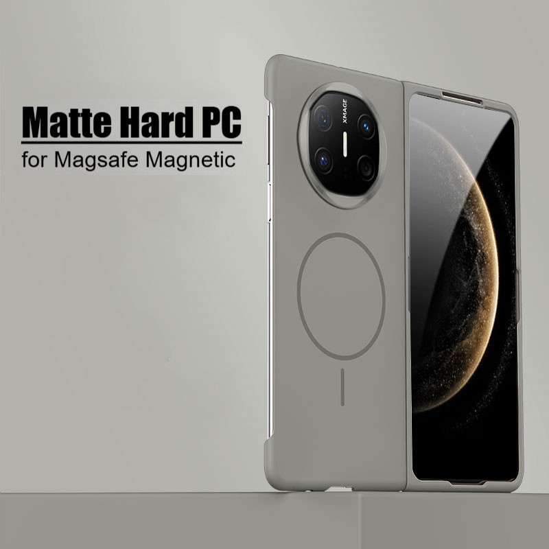 Frameless Ultra Thin Magnetic Case สําหรับ HUAWEI Mate X6 Mate X5 X3 X2 Frosted Hard PC ไร้สายชาร์จปกหลัง Funda