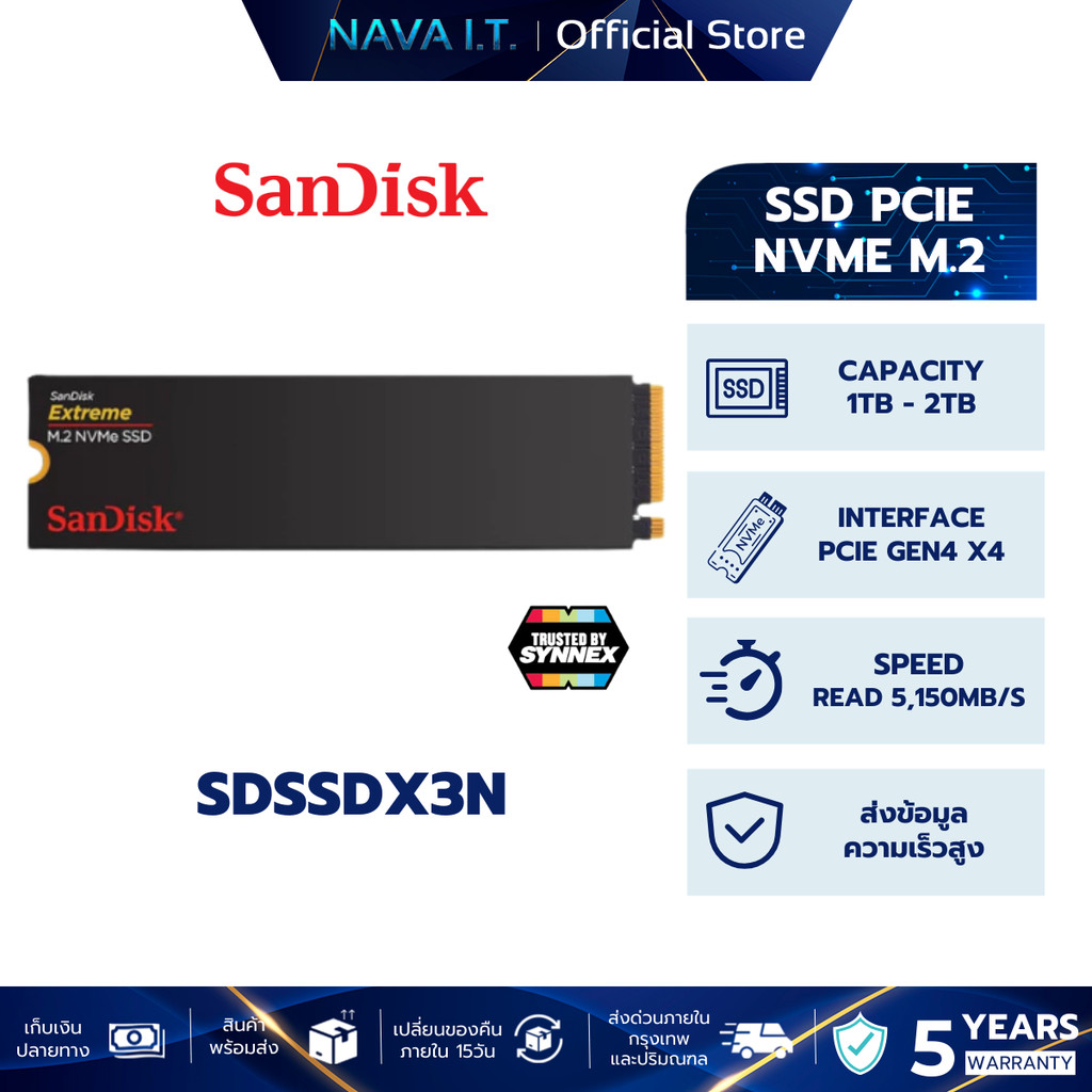 SANDISK SSD M.2 EXTREME 1TB/2TB M.2 NVME (SDSSDX3N)