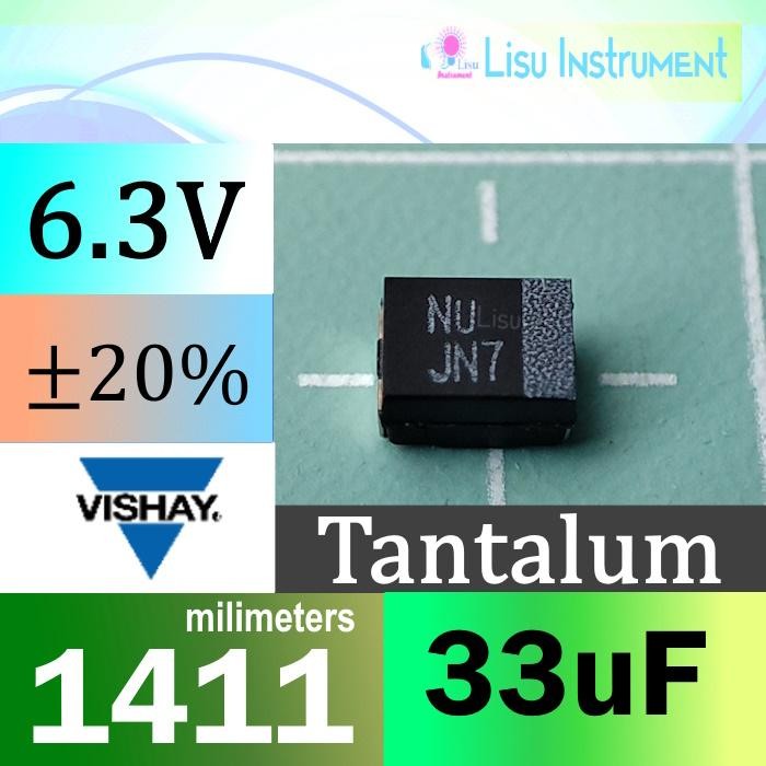 33uF 6.3V ±20% 1411 / 3528 ตัวเก็บประจุแทนทาลัม T55B336M6R3C0070 Vishay Intertech