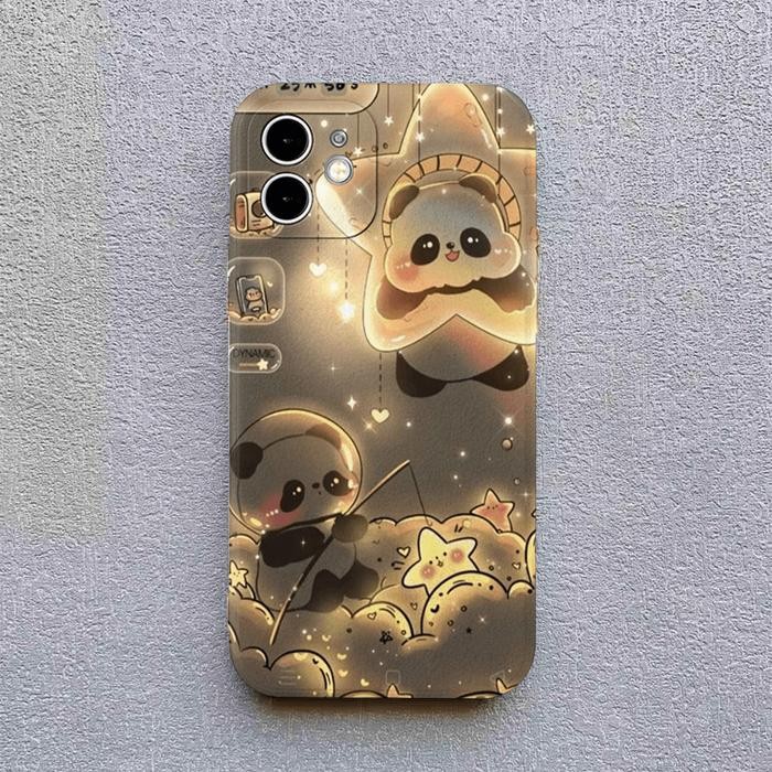 1ph0ne 11 12 13 14 Pro Max Xr Xs X 7 8 6 Plus - Silicone - P4nda Motif - กันน้ํา - กันชน - 1, IPHONE