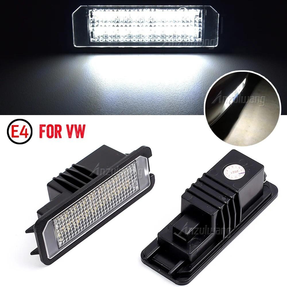 2 ชิ้น LED จํานวนใบอนุญาตโคมไฟสําหรับ VW Polo 9N 6R 6C Passat CC B6 3C B8 3G Amarok Crafter 2 Sciroc