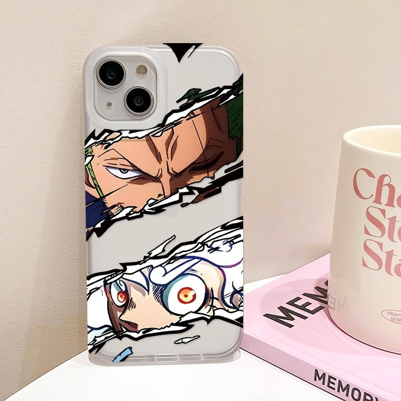 การ์ตูนOne Piece Eyesเคสโทรศัพท์แบบยืดหยุ่นเหมาะสําหรับiPhone 13 14 15 16 pro max 12promax 13pro 14p