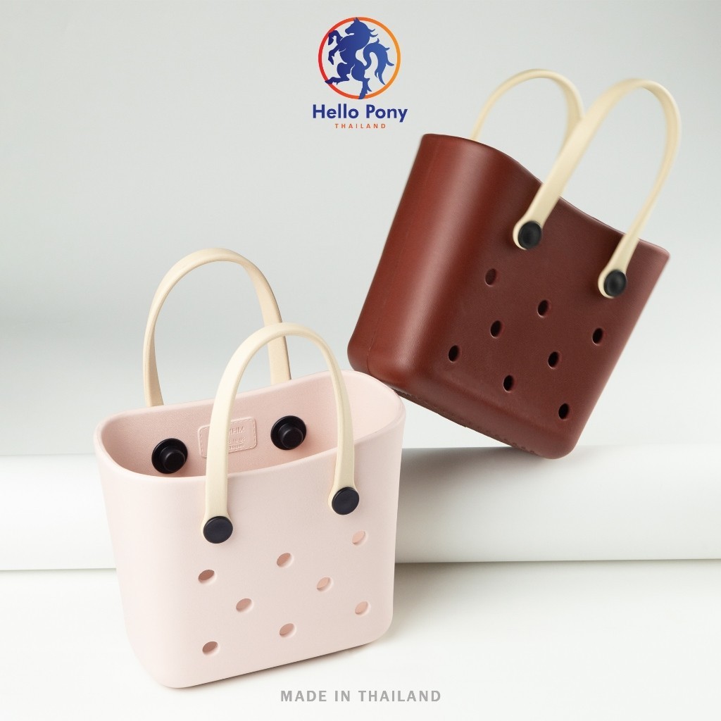 Hello Pony รุ่น BM4003 กระเป๋าถือผู้ แฟชั่น ใบเล็ก หญิง EVA น้ำหนักเบา ฟรีตัวการ์ตูนติดกระเป๋า ขนาด 14.5x17.5 CM