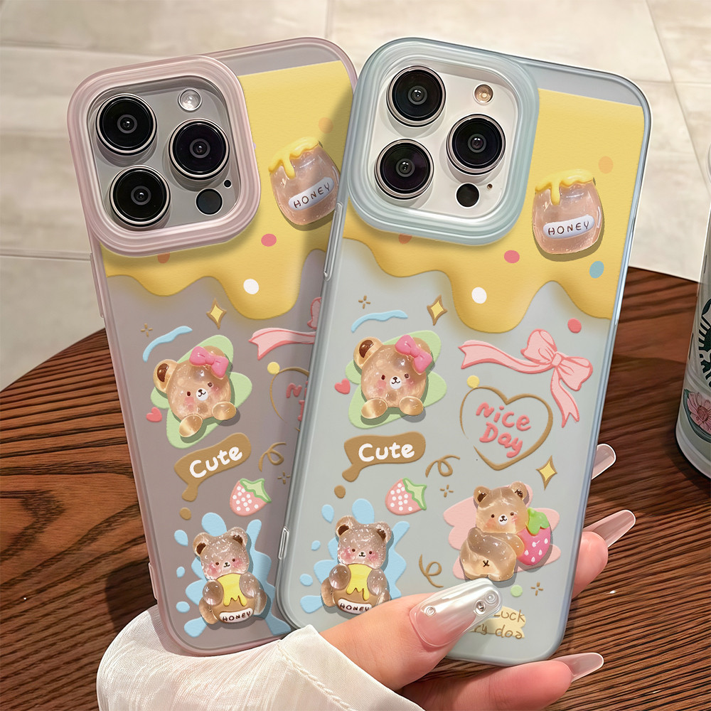 จัดส่งในพื้นที่ เคสมีน้ำค้างแข็งTPU รู้สึกดี มีสีสัน For IPhone16 15 14 13 11 7 8 plus Pro Promax X XR XSMAX DKMS512 - รูปที่ 3