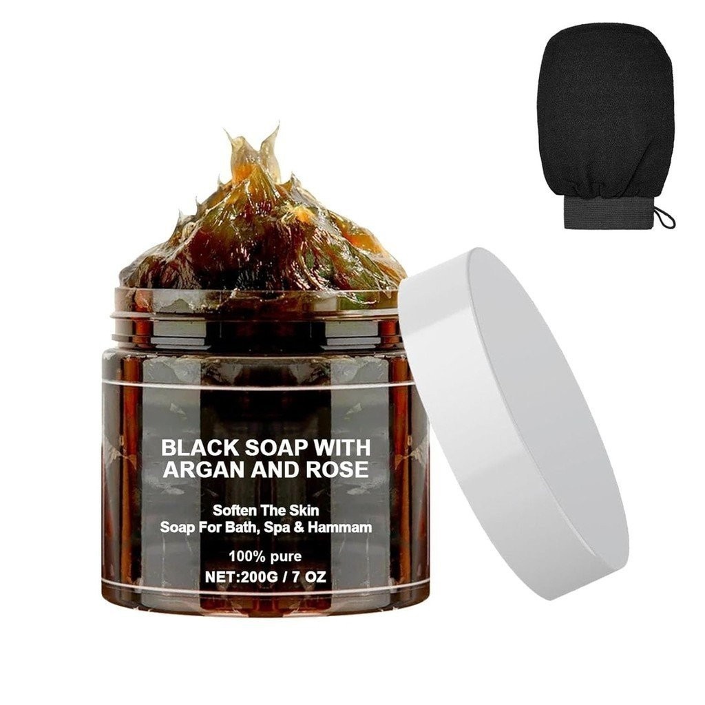 Black Beldi Soap สบู่ดําโมร็อกโก, Kessa Gloves Black Beldi Soap, สบู่ Zawina Moroccan Black Beldi, Z