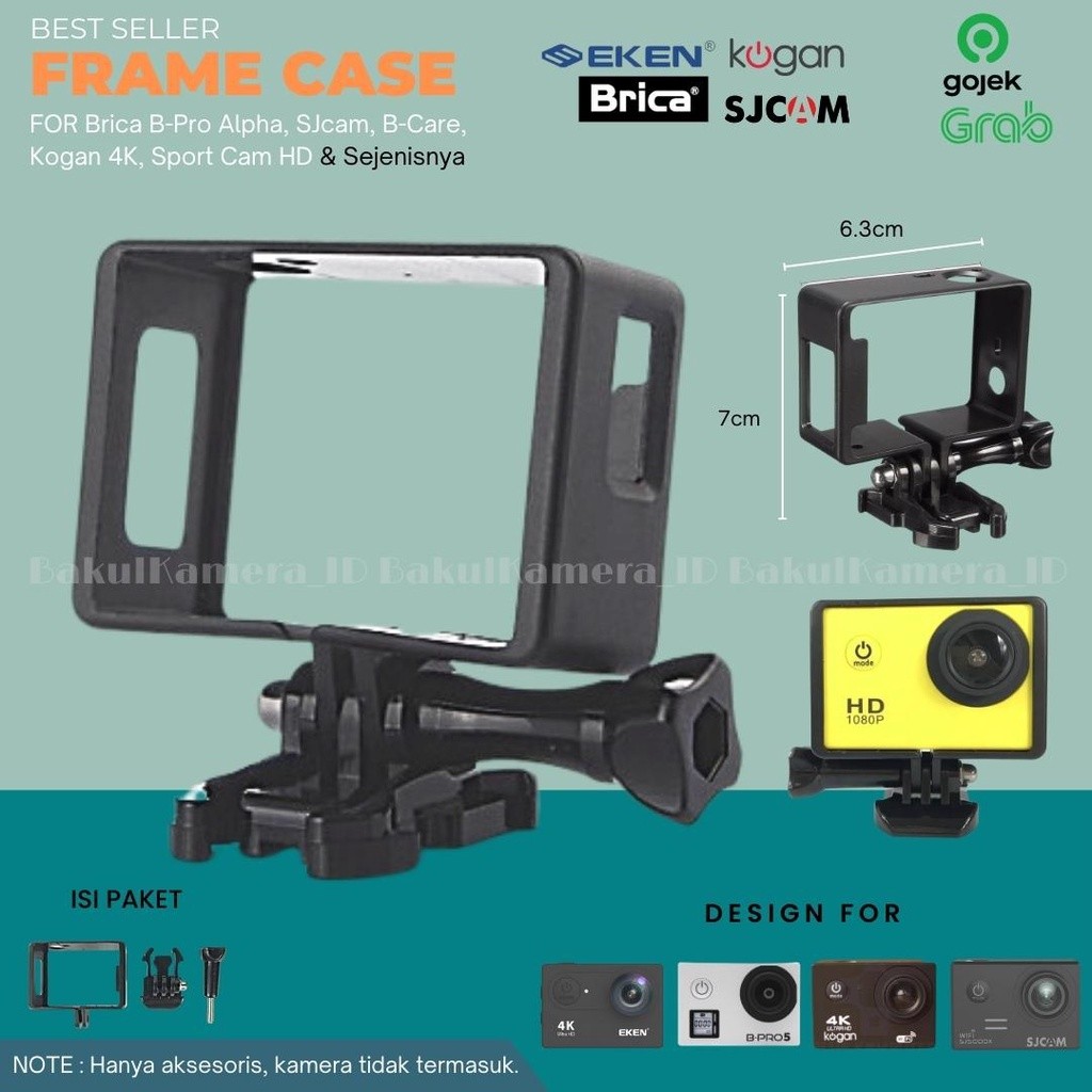 [ ORIGINAL ] เคสกรอบข้างพลาสติก SJCAM / Brica BPro / SBOX / EKEN / BCare / Kogan 4k / Sport Cam Ultr