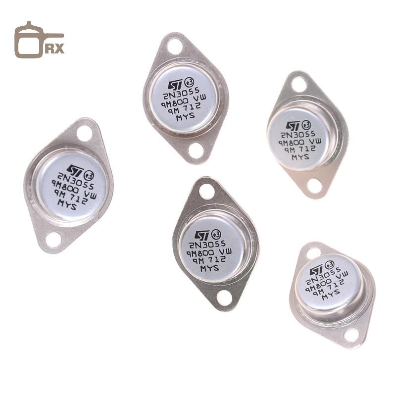 Null 5 ชิ้น 2N3055 NPN AF Amp Audio Power ทรานซิสเตอร์ 15A 100V null