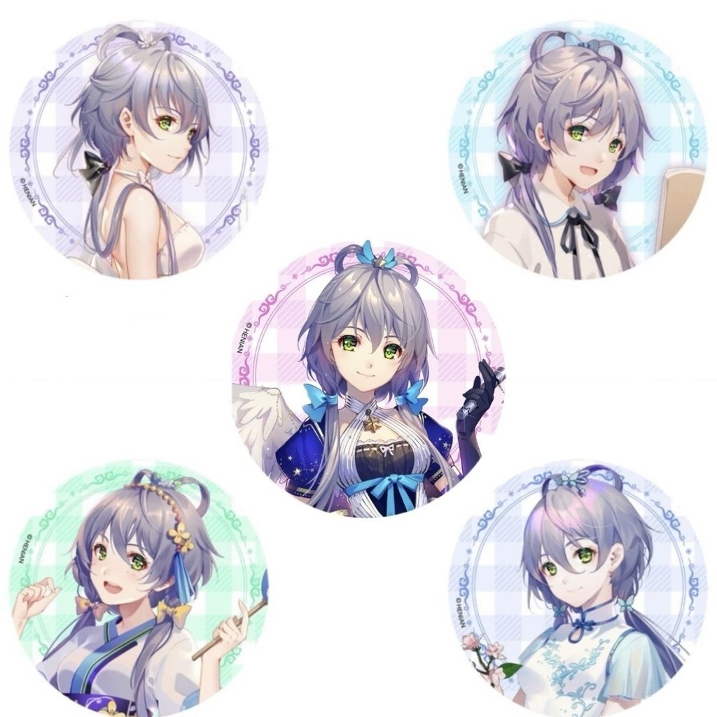 ของแท้พร้อมสต็อก Vsinger Vsinger Vsinger สีสัน Series Tinplate Badge ตั๋วเลเซอร์ผ่านสติกเกอร์การ์ด H