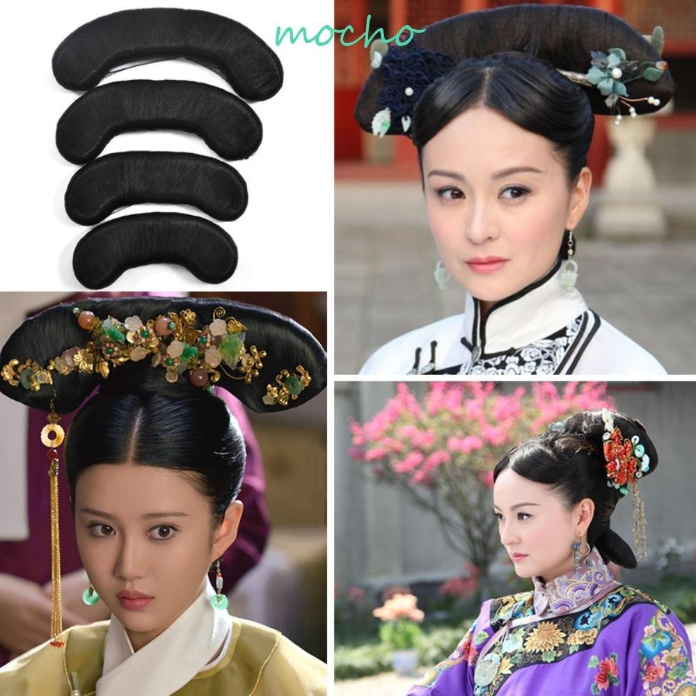 Mocho ที่คาดผมวิกผม Hanfu, สไตล์จีนราชวงศ์ชิงสไตล์โบราณ, ที่คาดผมโบราณอุปกรณ์ประกอบฉากภาพคอสเพลย์ Royal Court Headwear