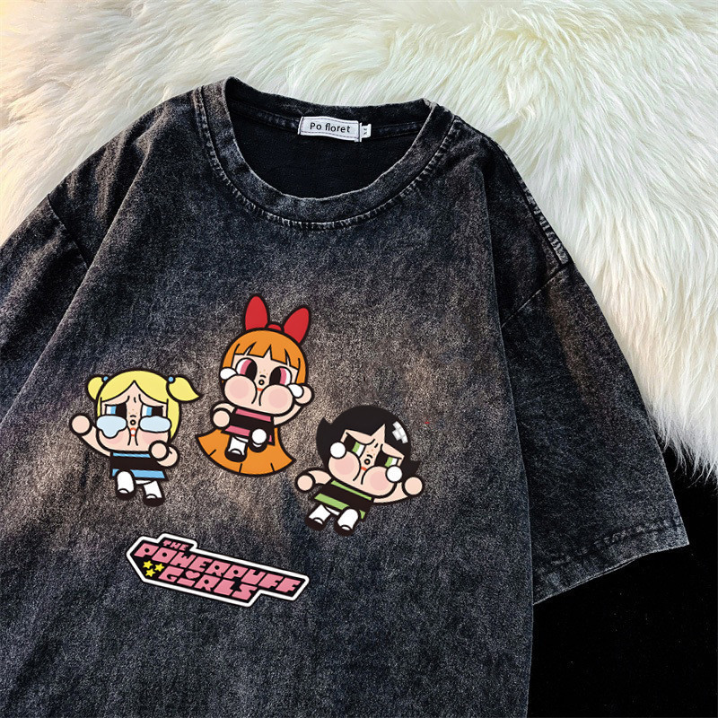 พร้อมส่ง&เก็บเงินปลายทาง RINA STUDIO เสื้อยืดโอเวอร์ไซส์ เสื้อยืดเกาหลี ผ้าฝ้าย 100% เสื้อยืด