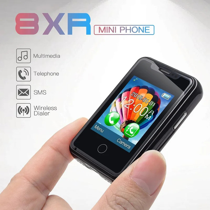 Mini Super โทรศัพท์มือถือขนาดเล็ก 1.77 นิ้วหน้าจอสัมผัส 2G GSM Dual SIM การ์ด MTK6261D 350mAh โทรศัพท์มือถือบลูทูธ