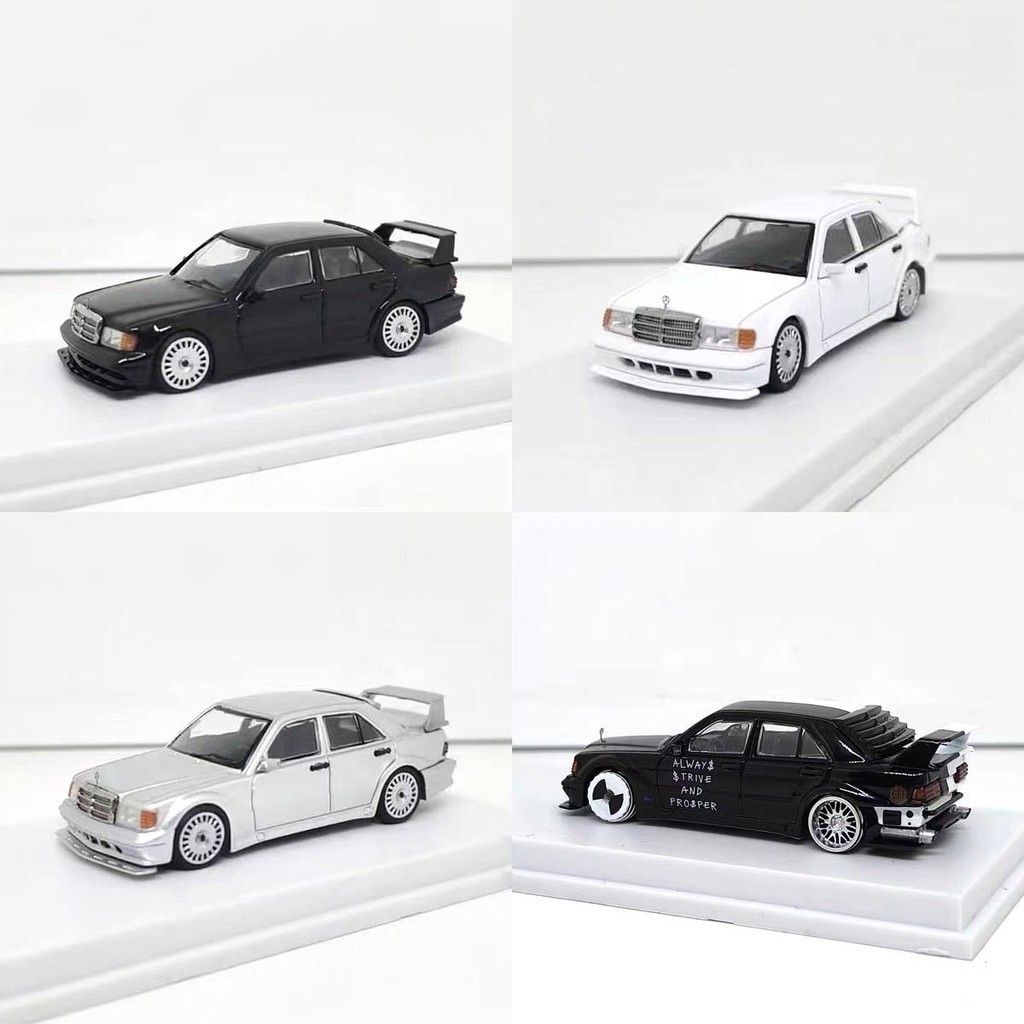 SEEKER 1: 64 Mercedes-Benz 190E 2.5-16 Evolution Premium Speed Black White Alloy Car Model Out of Pr