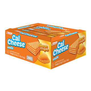 (พร้อมส่ง ขนมราคาถูก) Cal Cheese Wafer แคลชีส เวเฟอร์สอดไส้ครีมรสชีส 27.5 ก. (กล่อง12ชิ้น)