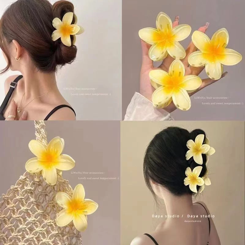 กิ๊บติดผม ลายดอกไม้ สีแคนดี้ สไตล์เกาหลี สําหรับผู้หญิง 2024