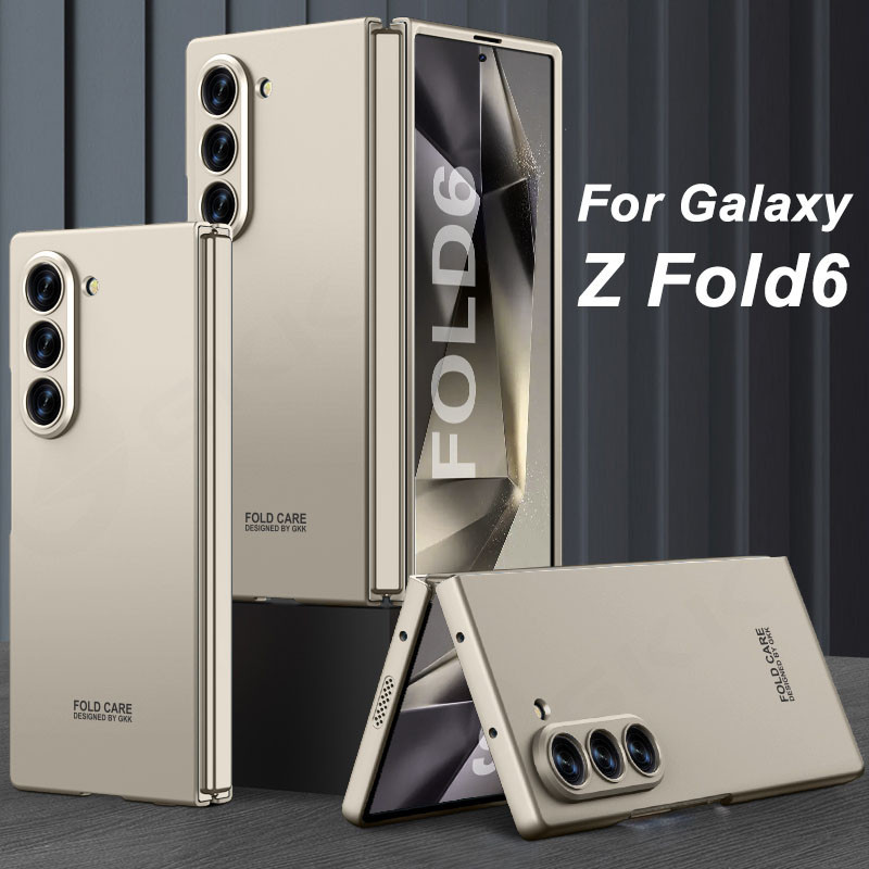 เคสสําหรับ Samsung Galaxy Z Fold 6 Fold6 กล้องป้องกันกันกระแทก Matte สําหรับ Galaxy Z Fold 5 กรณี