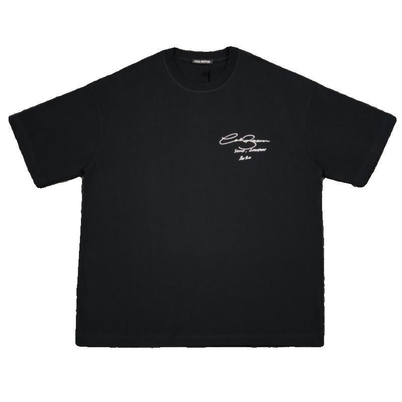 COLE BUXTON cursive writing โลโก้เสื้อยืดพิมพ์โฟมคาร์บอน