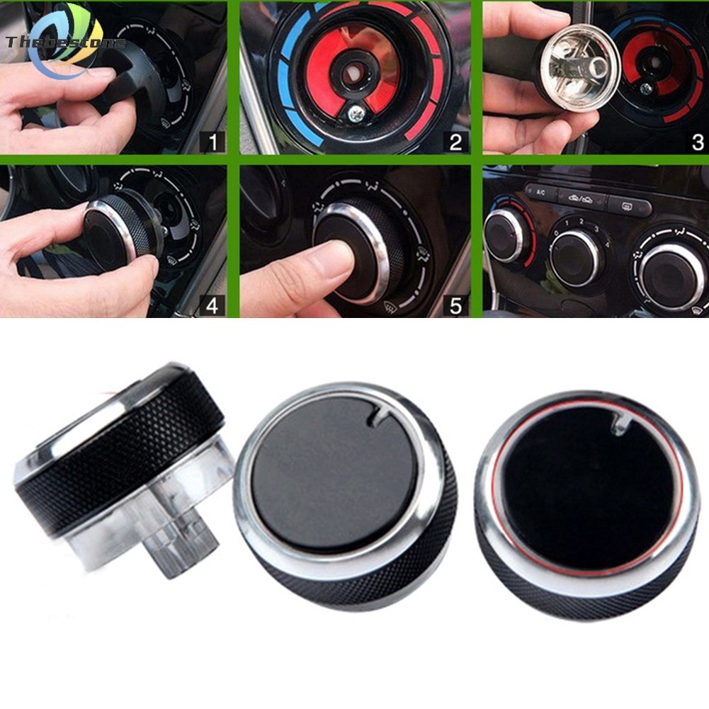 Thebest 0712 เครื่องปรับอากาศลูกบิด AC ลูกบิดปุ่มควบคุมความร้อนสําหรับ Ford Focus 2 MK2 MK3