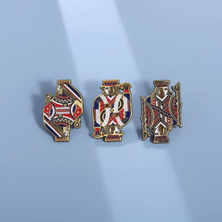 เล่นการ์ด King และ Queen การ์ตูน Avatar เข็มกลัดเคลือบเกมป้ายโลหะ Lapel Pin เครื่องประดับอุปกรณ์เสริมของขวัญ
