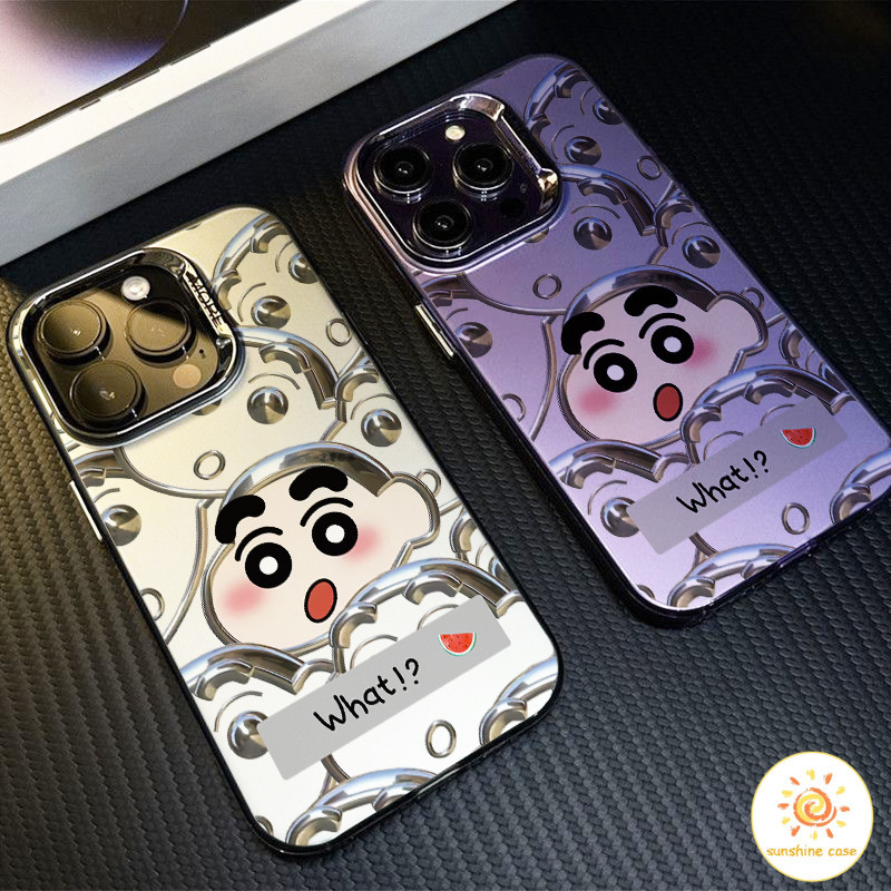 เคสโทรศัพท์อะนิเมะการ์ตูน Crayn chan 04น่ารัก ไอโฟน11 For iPhone12 13 14 15Pro MAX X XS XR XS 6 7 8Plus SE2020เคสโทรศัพท