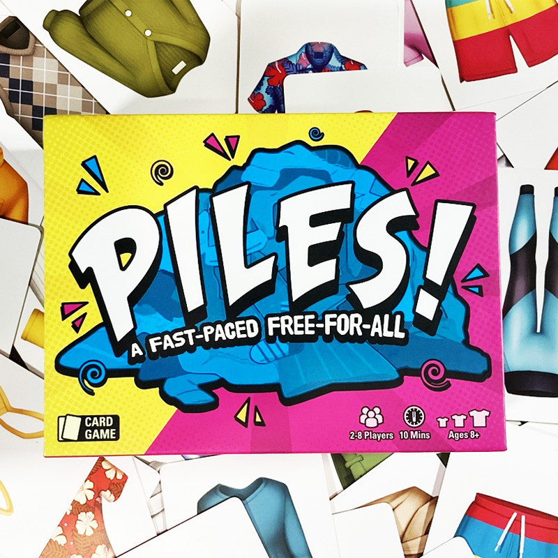 Piles - Fast-Paced, การ์ดเกมจุดที่เป็นมิตรสําหรับเด็กและผู้ใหญ่ 2-8 ผู้เล่น Piles Game