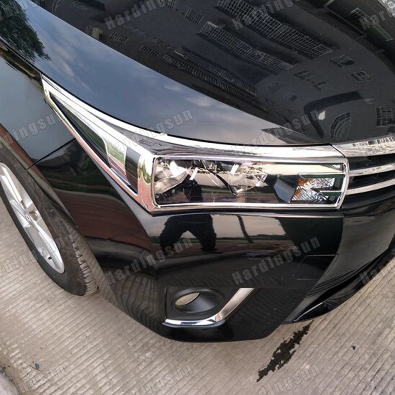 ไฟหน้าไฟท้ายสําหรับ Toyota Corolla Altis 2014 2015 2016 G11 รถ Body Light โคมไฟกรอบจัดแต่งทรงผม ABS Chrome Trim